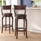 Flash Furniture Nichola Classic Open Back Swivel Pub Barstool w/Wood Frame & LeatherSoft Seat, Espresso/Black ES-NT2-29-ESP-GG - alternate 1